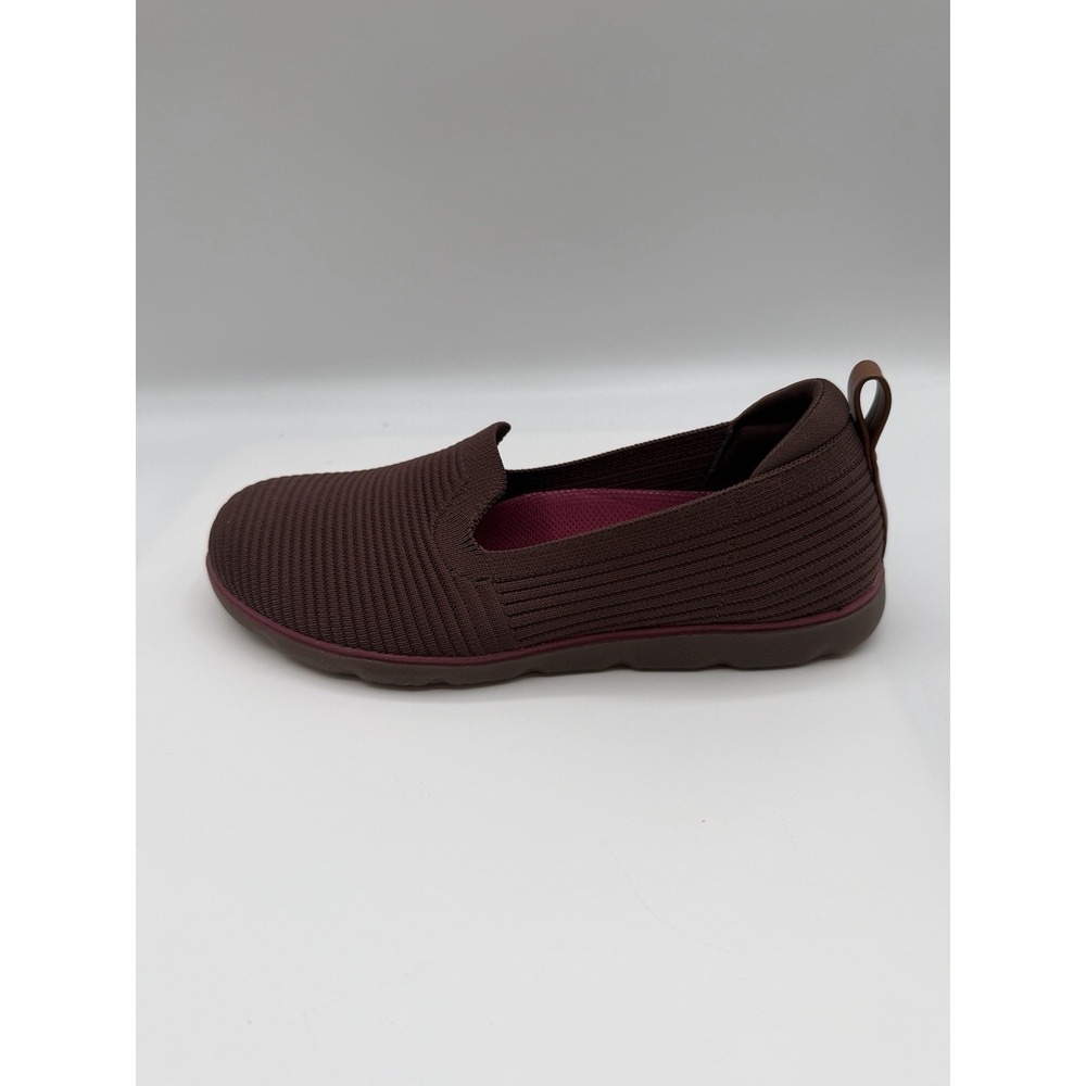Ryka Effort Slip On Sneakers, Women's 5.5,EU:35.5,Choc Brn./Burg,Max Cushion,NIB
